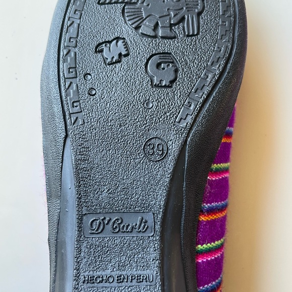 Brand New Handmade Peru Manta Fabric Multi Tone Shoes - Picture 4 of 5